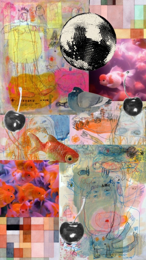 colorful art collage frenzy