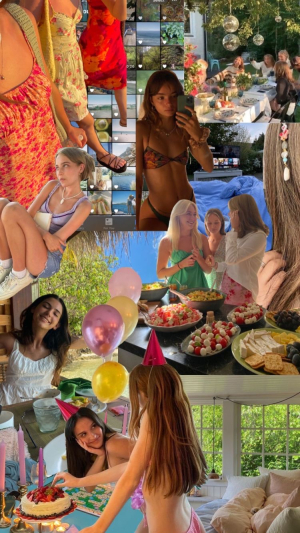 summer themed collage
