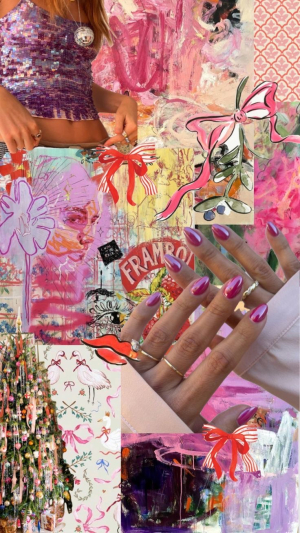 collage with bows throughout