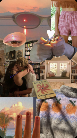 sunset themed collage